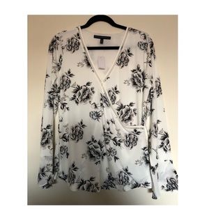 White House Black Market Floral Print Blouse, NWT